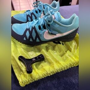 Nike Teal and Navy Track Shoes